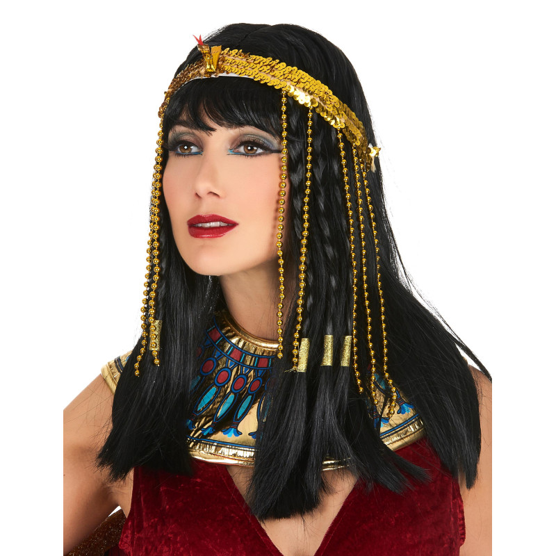 Bandeau sequins serpent √©gyptien dor√© femme  