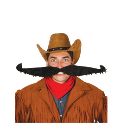 Maxi moustache noire 55 cm adulte  