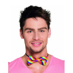 Noeud papillon multicolore adulte  
