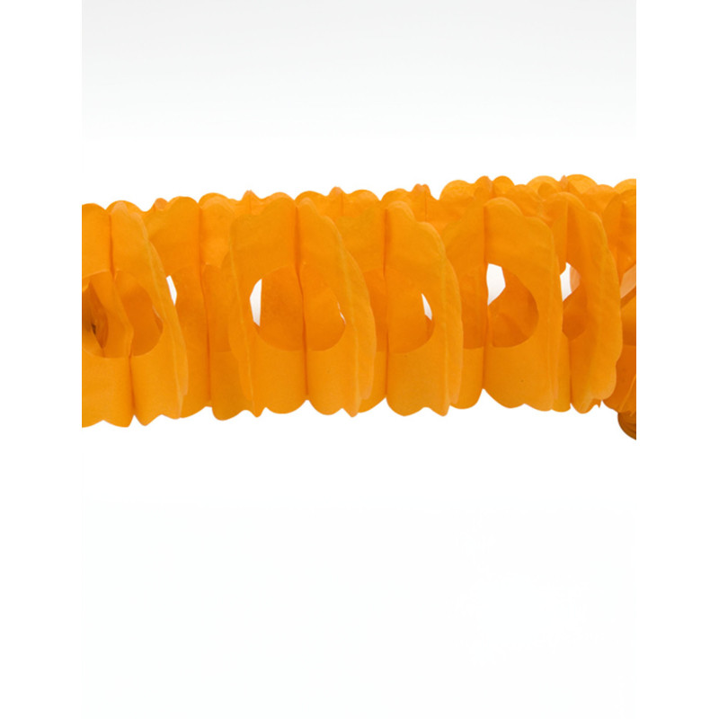Guirlande papier orange 15cm x 4m pour d√©coration de f√™te  