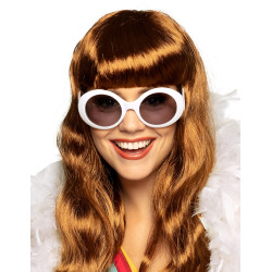 Lunettes disco blanches adulte  