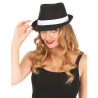Chapeau borsalino noir luxebande blanche adulte  