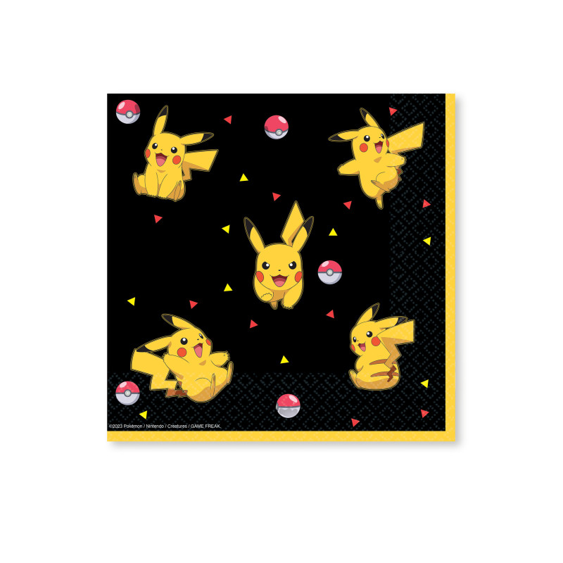 16 Serviettes en papier Pok√©mon Pikachu 33 x 33 cm  