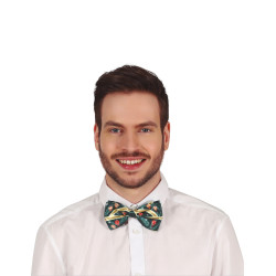 N?ud papillon de No√´l vert adulte  