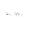 Guirlande en carton happy birthday iridescent 16,5 x 62 cm  