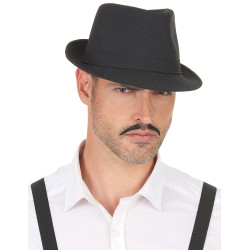 Chapeau borsalino noir luxe adulte  