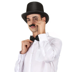 Chapeau haut de forme noir r√©tro adulte  