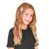 Tresses multicolores avec √©toile √† sequins pour cheveux  