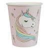 10 Gobelets carton licorne 7,8 x 9,7 cm  