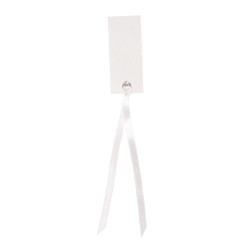 12 marque-places rectangle avec ruban blanc 3 x 7 cm √©tiquettes cartonn√©es  