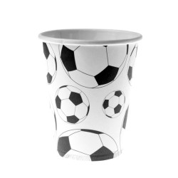 10 Gobelets en cartons ballon football 200 ml  