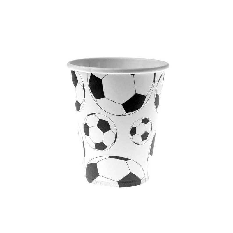 10 Gobelets en cartons ballon football 200 ml  