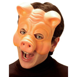 Demi-masque cochon adulte  