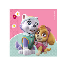 20 Serviettes en papier Pat' Patrouille Stella et Everest 33 x 33 cm  