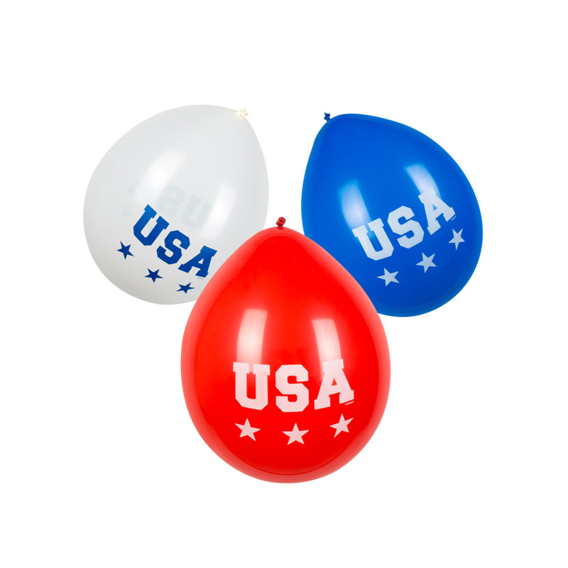 6 Ballons USA 25 cm  
