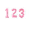 Ballon g√©ant chiffre rose pastel 86 cm  