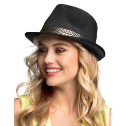 Chapeau borsalino trilby noir adulte  