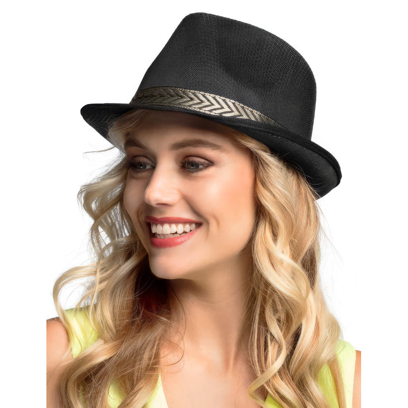 Chapeau borsalino trilby noir adulte  