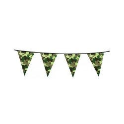 Guirlande fanions papier Camouflage 6 m  