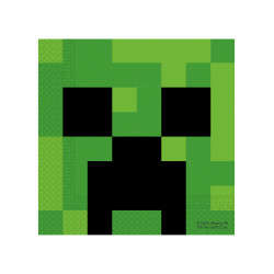 20 serviettes en papier Minecraft 33X33cm  