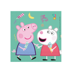 20 Serviettes en papier Peppa Pig 33 x 33cm  