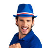 Chapeau gangster bleu supporter France adulte  