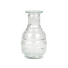 Vase en verre gravure ancienne 7,5 x 13 cm style boh√®me  