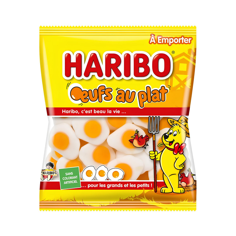 Sachet bonbons Haribo Oeufs au plat - 100 g  