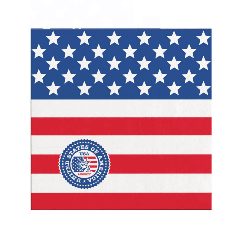 20 Petites serviettes en papier USA  