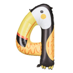 Ballon aluminium toucan chiffre 4  