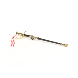 Sabre r√©publicaine manche dor√© en plastique adulte 66 cm  
