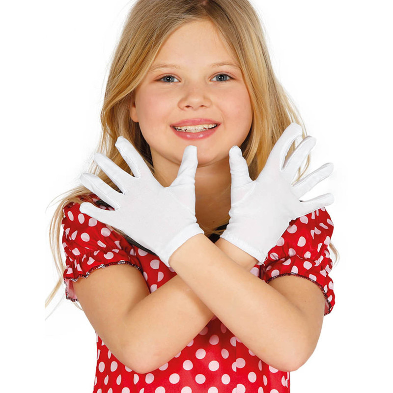 Gants courts blancs enfant  
