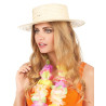 Chapeau canotier en paille adulte  