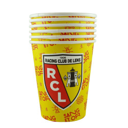 6 Gobelets en carton RC Lens 25 cl  