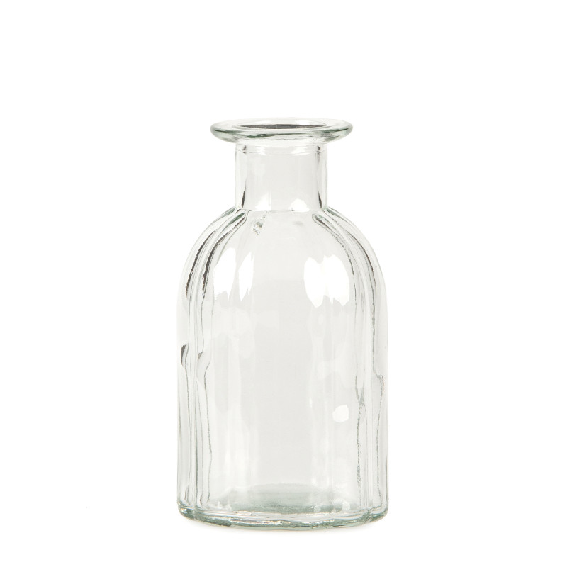 Vase en verre 13,5 cm transparent vintage  