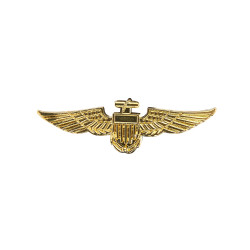 Broche pilote aviateur dor√©e  