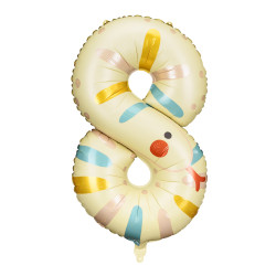 Ballon aluminium serpent chiffre 8  