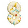 Ballon aluminium serpent chiffre 8  
