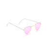 Lunettes roses coeur monture m√©tal adulte  