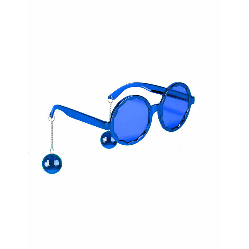 Lunettes bleues disco adulte  