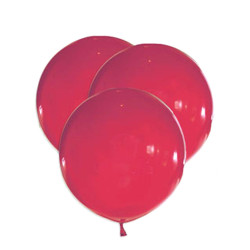 5 Ballons g√©ants en latex rouges 47 cm  