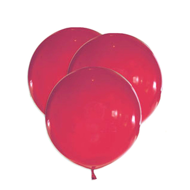 5 Ballons g√©ants en latex rouges 47 cm  
