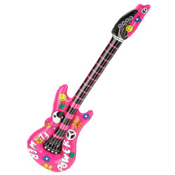 Guitare gonflable rose adulte  