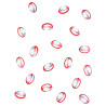 150 confettis de table ballons de rugby rouge et bleu en papier  