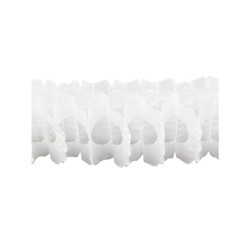 Guirlande papier blanche zinnia 15cm x 4m  