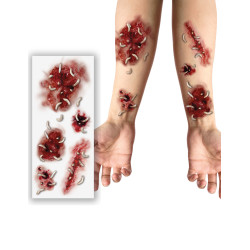 Planche de tatouages plaies avec vers  