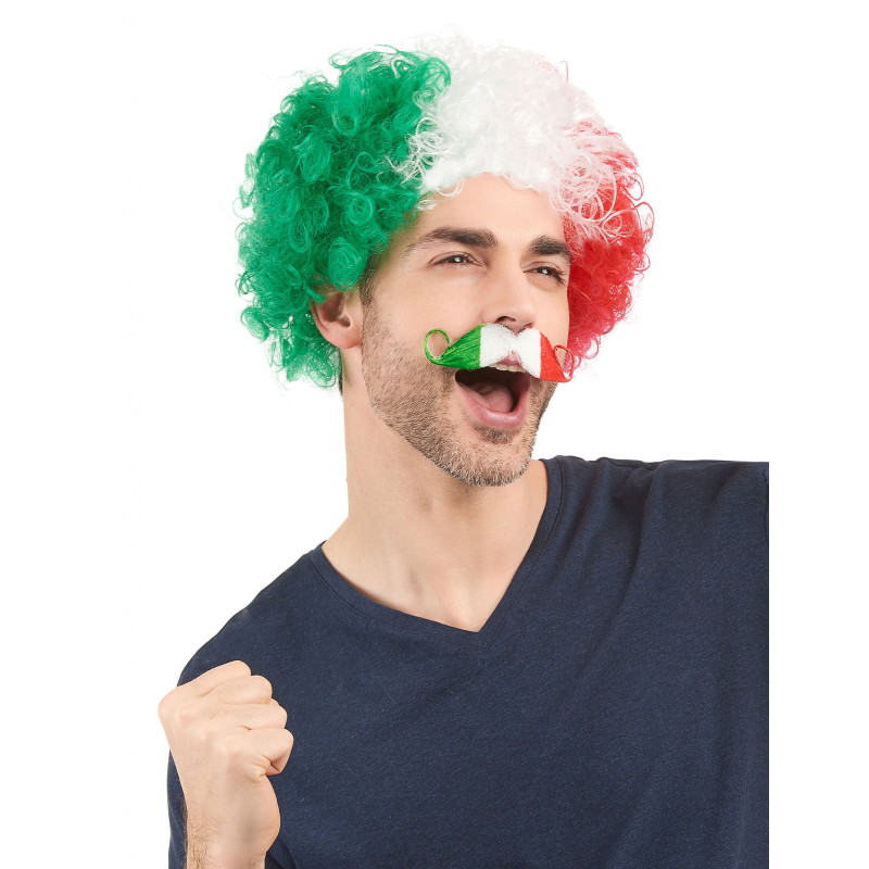 Moustache supporter Italie adulte  