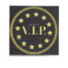 16 serviettes en papier noir et or 33 x 33 cm you are my vip  