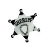 √âtoile de sheriff argent√©e 6 cm  