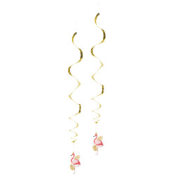 2 D√©corations √† suspendre Flamant Tropic 85 cm  